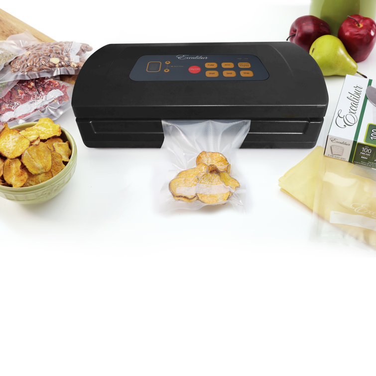 Excalibur 12â€ Vacuum Sealer With BuiltIn Roll Holder, In Black